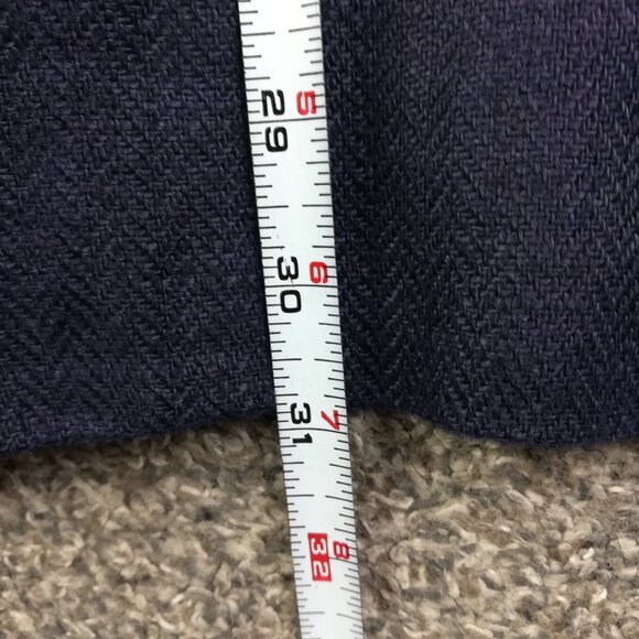 Polo Ralph Lauren Corneliani Blazer Sport Coat Flax Linen Blue Herringbone 44R - Picture 13 of 13